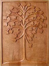 Arbre de vie au Paradis sculpté par le sculpteur sur bois