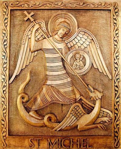 Archange saint Michel terrassant le dragon