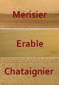 Différentes essences de bois