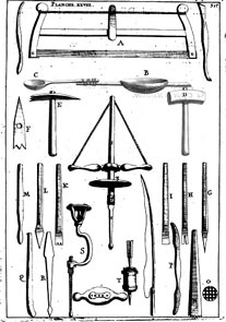 Outils anciens de sculpture
